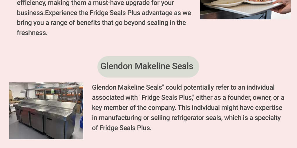 Discover Premium Fridge Seals at Fridge Seals Plus by Fridge Seals Plus - Infogram