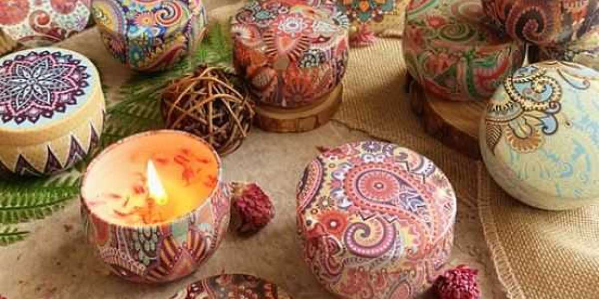 Applications of these miniature candle tins using a variety of different methods